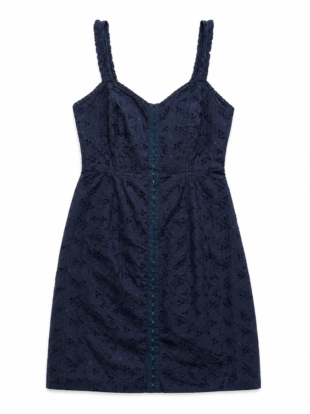 ASTR The Label Navy Eyelet Mini Dress | Size Medium